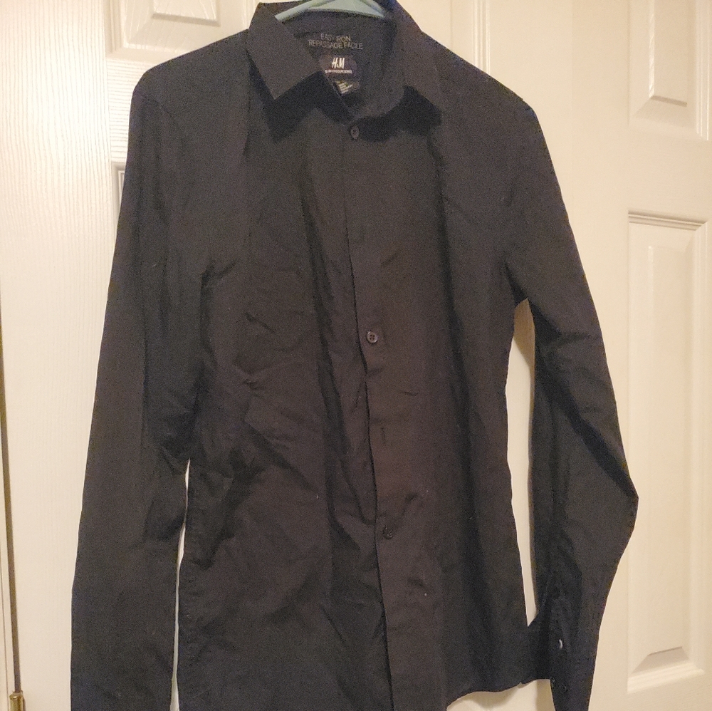 Black button down shirt